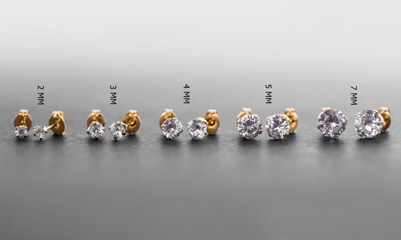 Cercei Punto Luce din argint 925 rodiat auriu cu diamant CZ Cercei Lasardo Gioielli