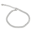 Bratara Tennis Argint 925 Rodiat 0.4 cm cu Diamante CZ Albe Baguette Cut Bratara Lasardo Gioielli