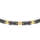 bratara barbateasca morellato din cermica neagra cu elemente aurii si diamante naturale
