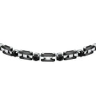 bratara barbateasca morellato otel inoxidabil si diamante cz negre