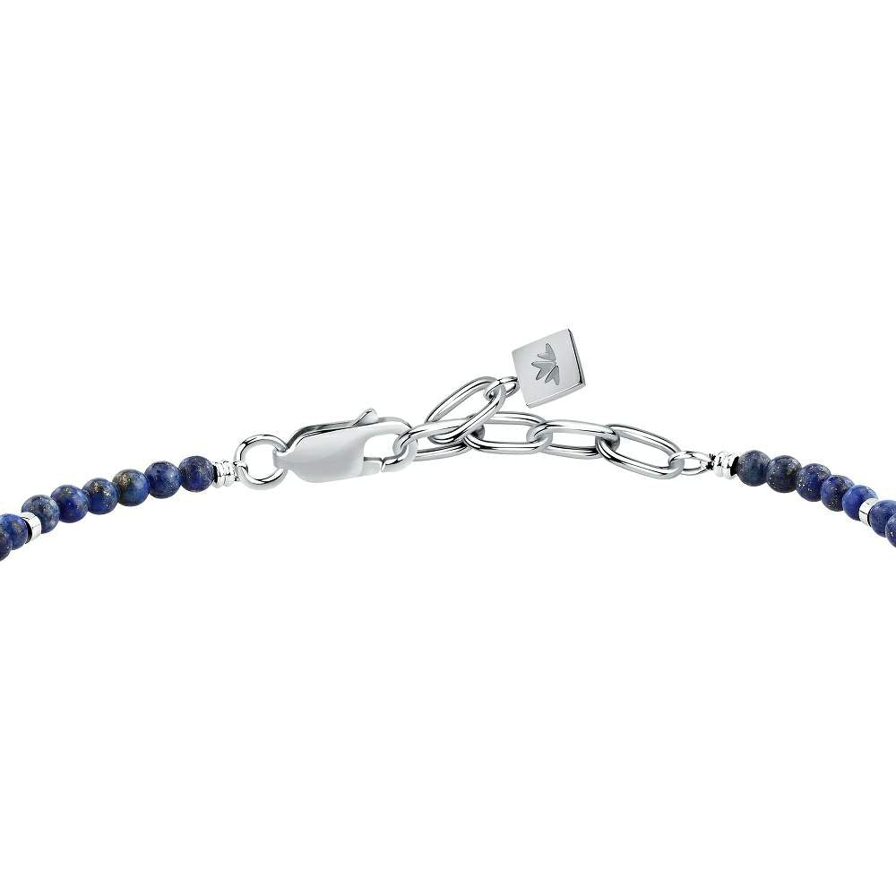 Bratara barbati Morellato Terra din otel inoxidabil 316L cu lapis lazuli bleumarin inchizatoare cu prelungire