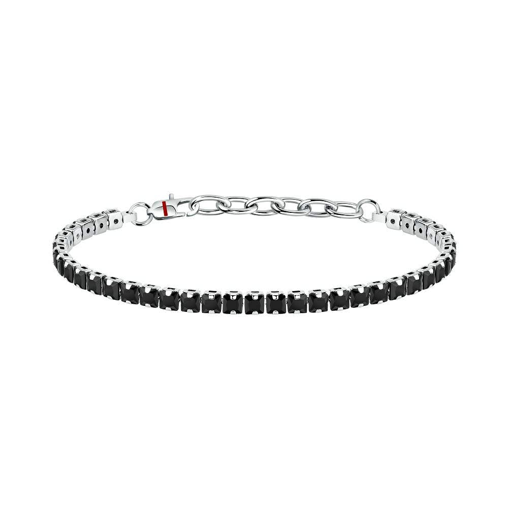 bratara barbateasca tennis sector diamante negre
