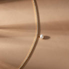 detaliu bratara tennis morellato aurie cu perla de cultura