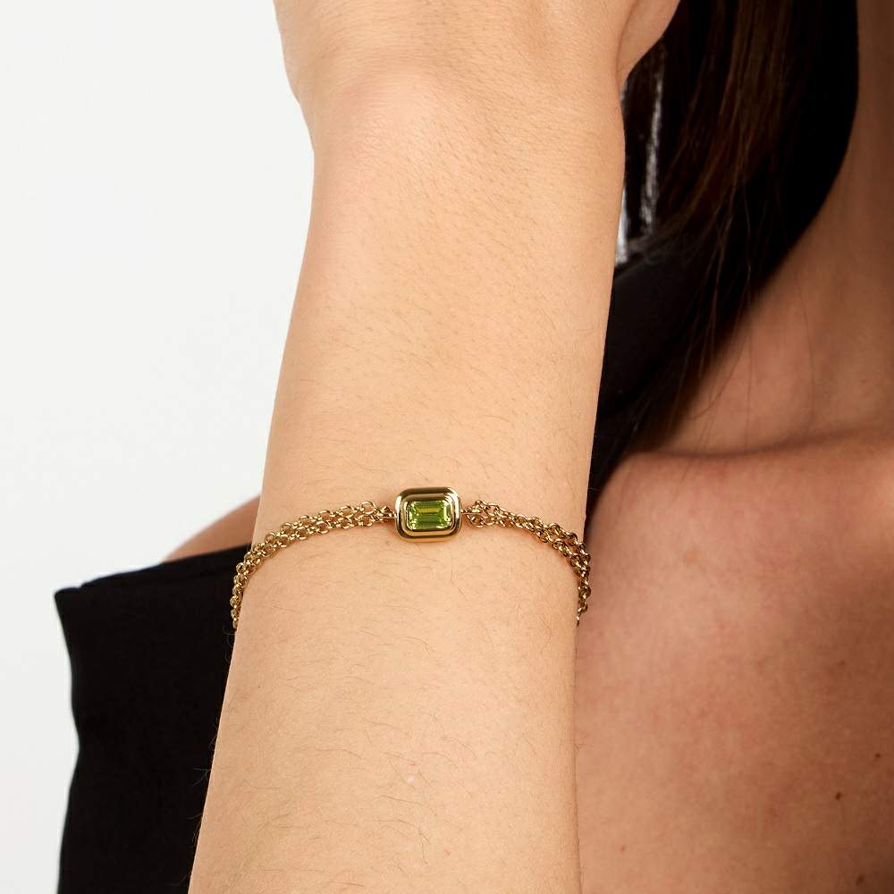 bratara aurie trussardi cu peridot