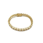 bratara tennis aurie diamante cz albe