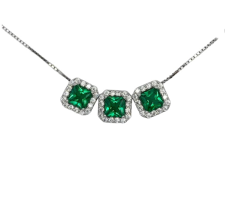 colier cu smaralde si diamant