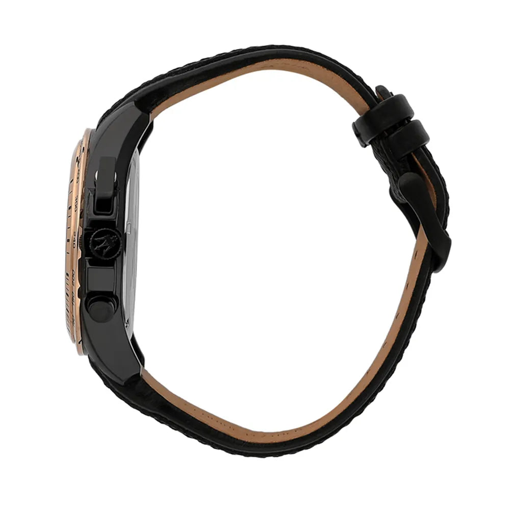 ceas maserati negru cu rose gold