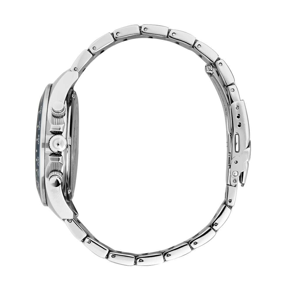 Ceas Barbatesc Sector 230 Cronograph Curea Metalica Argintie si Cadran Albastru Ceas Lasardo Gioielli