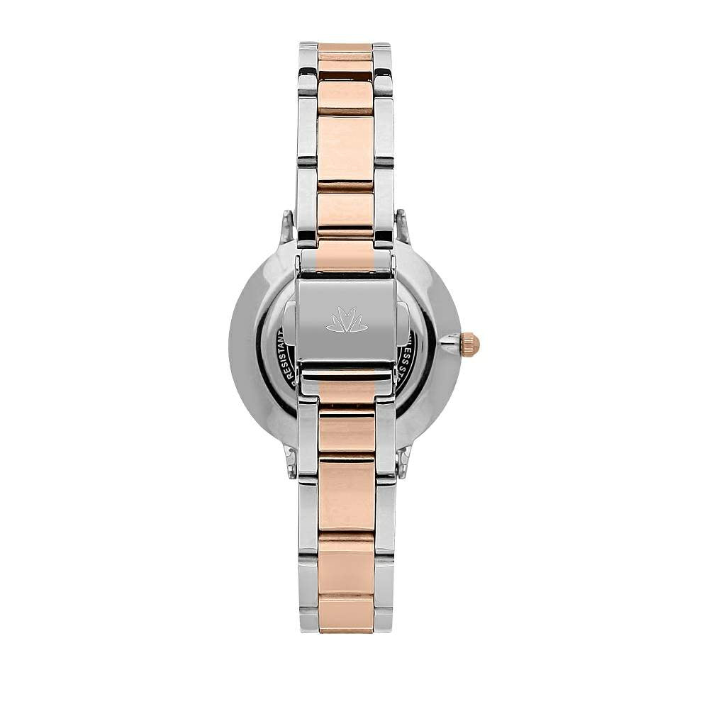 Bratara bicolor rose gold si argintie a ceasului Morellato 1930, otel inoxidabil, finisaj elegant