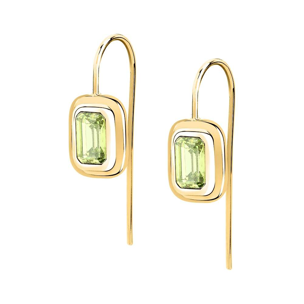 cercei aurii trussardi peridot