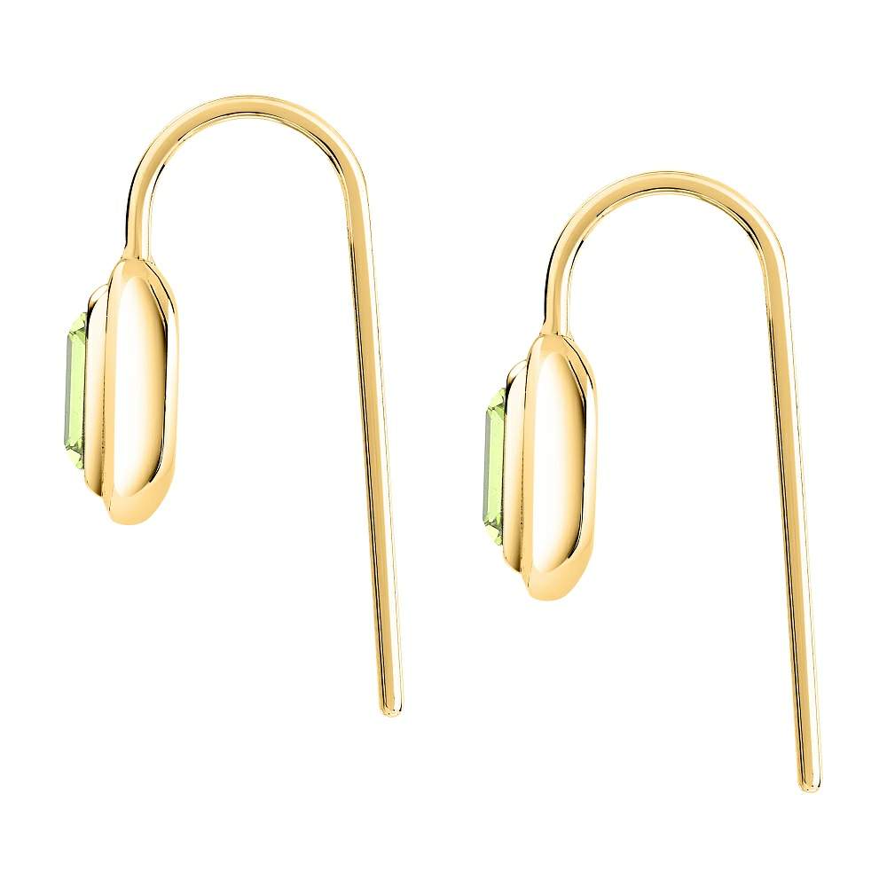 cercei aurii trussardi peridot