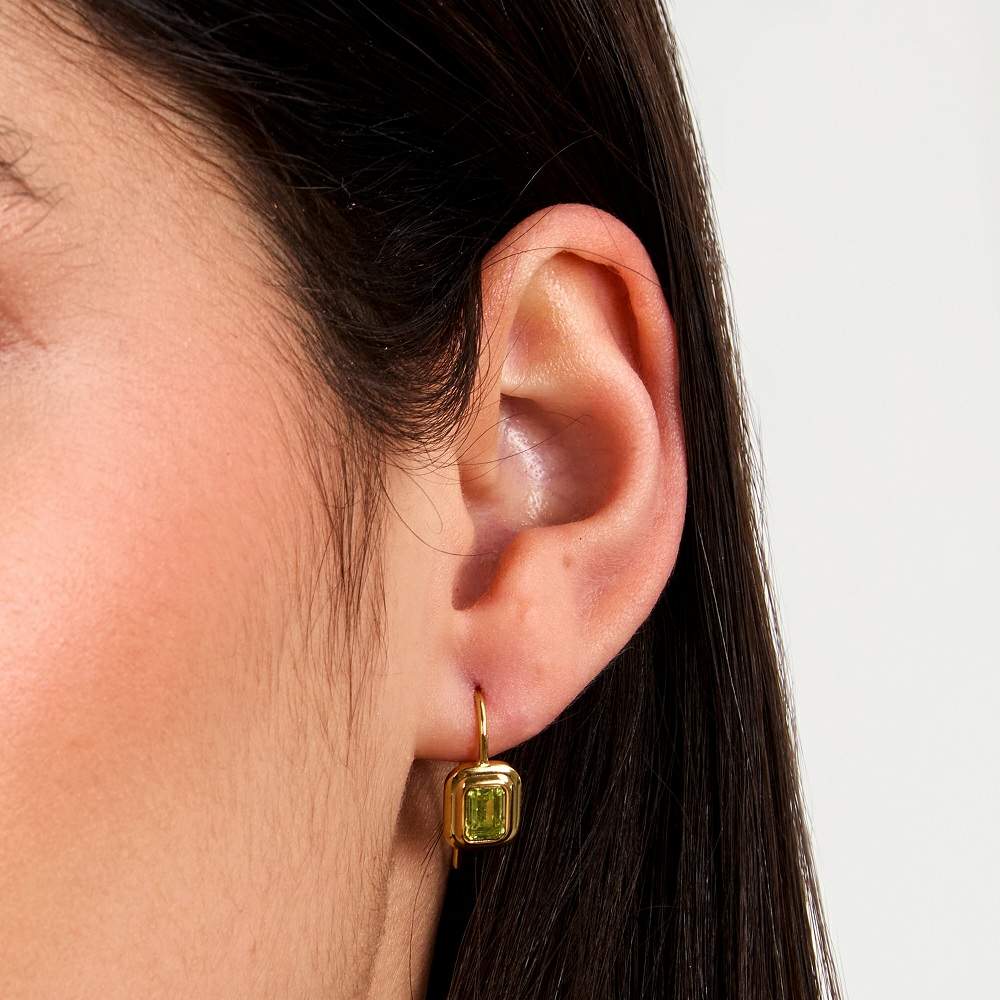 cercei aurii trussardi peridot