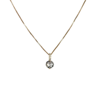 Colier argint 925 rodiat auriu punto luce cu diamant cz 6 mm