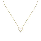 colier La petite story din argint odiat auriu cu pandantiv inima in perle de cultura