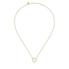 imagine ansamblu colier La petite story din argint odiat auriu cu pandantiv inima in perle de cultura