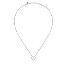 imagine de ansambluj colier La petite story din argint rodiat cu pandantiv inima in perle de cultura