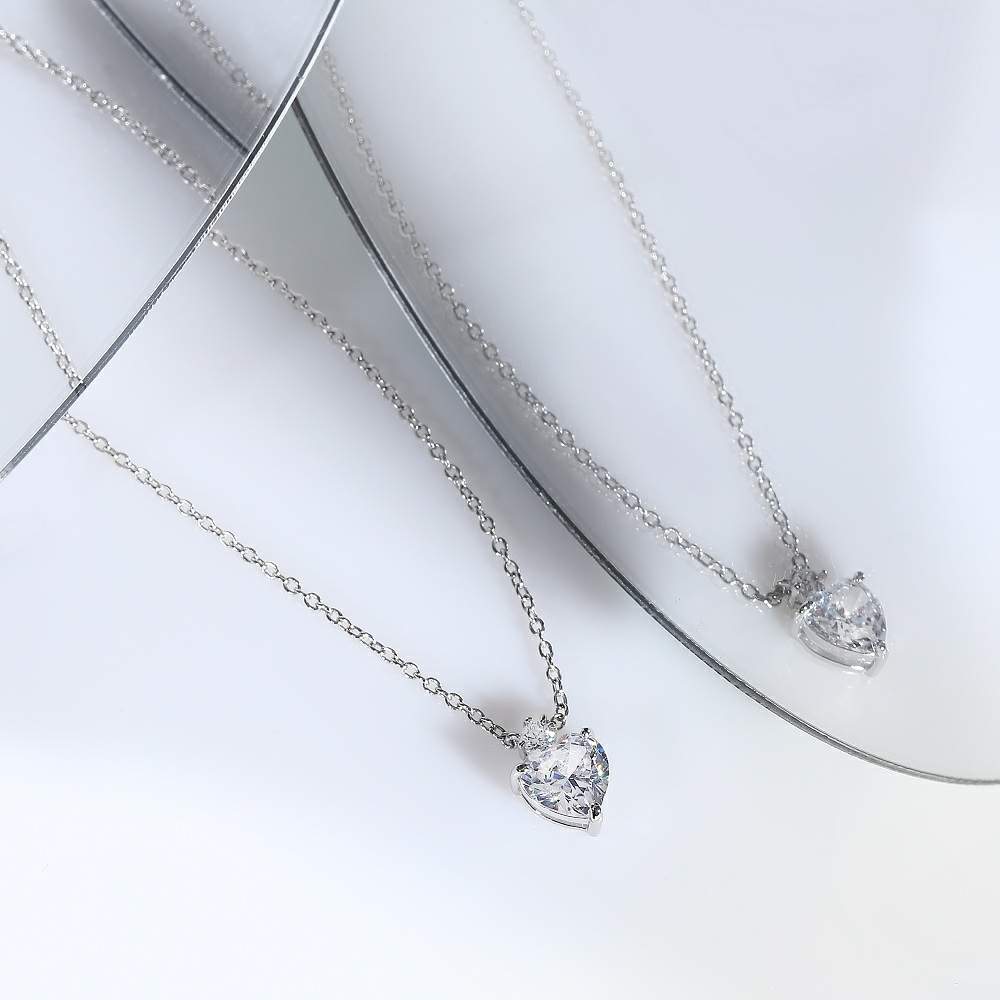 colier argint morellato inima diamant cz