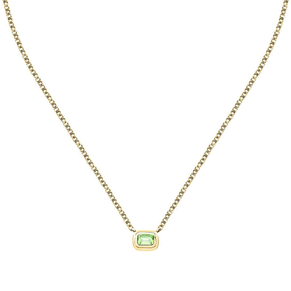 colier dana trussardi auriu cu peridot