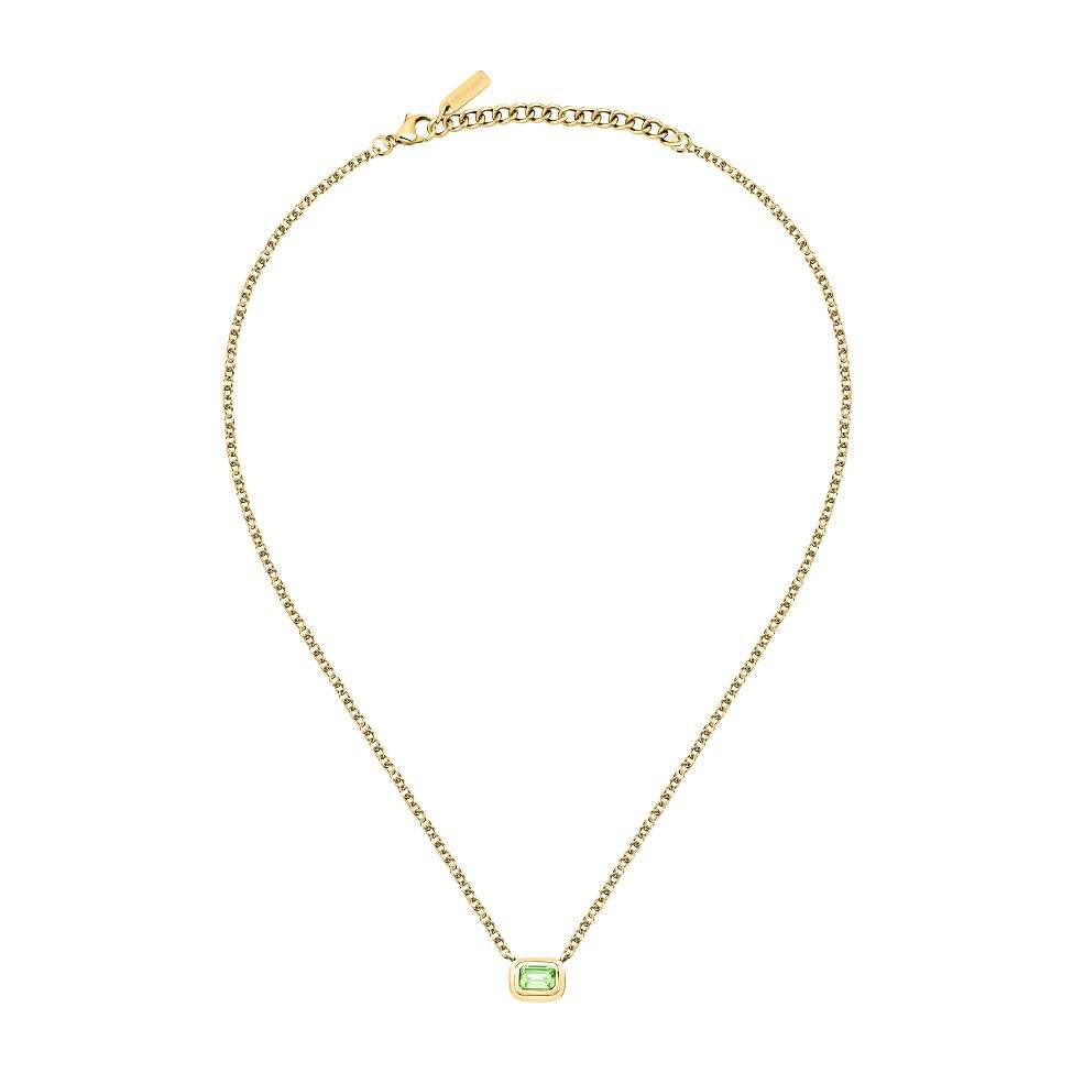 colier dana trussardi auriu cu peridot