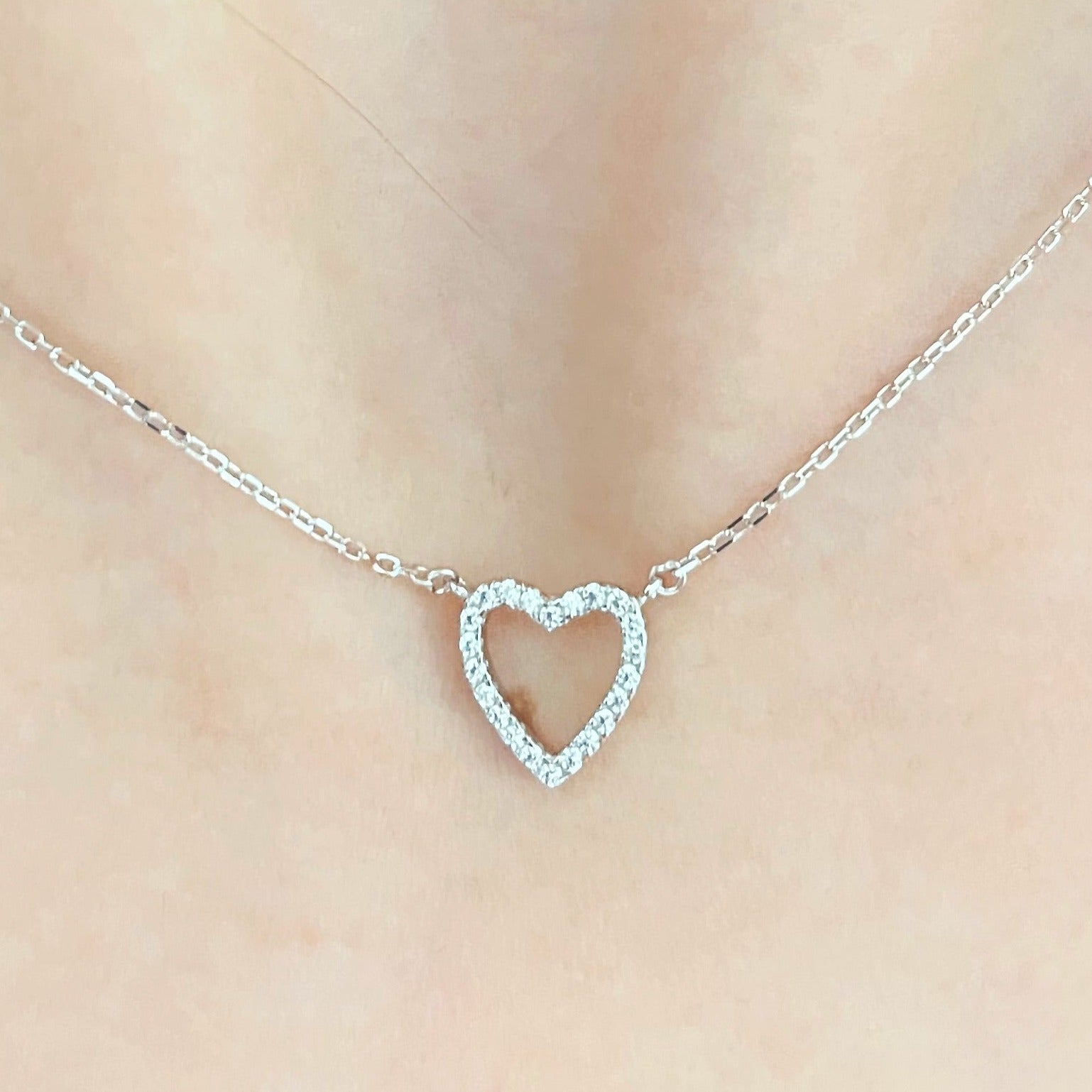 colier argint cu inima
