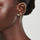 Cercei argint 925 rodiat cu inimi mici Cercei Lasardo Gioielli