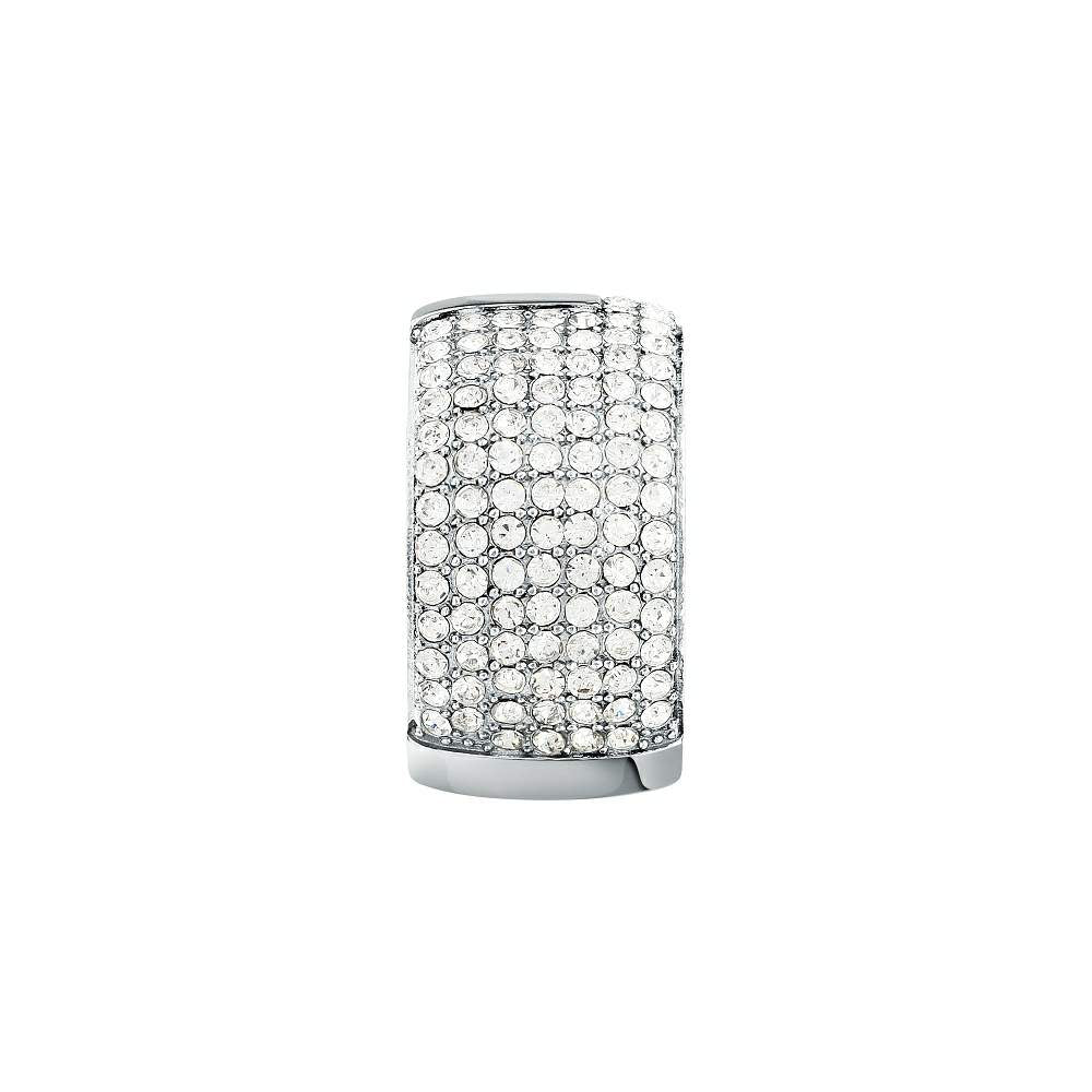 inel dama trussardi argintiu lat diamante cz
