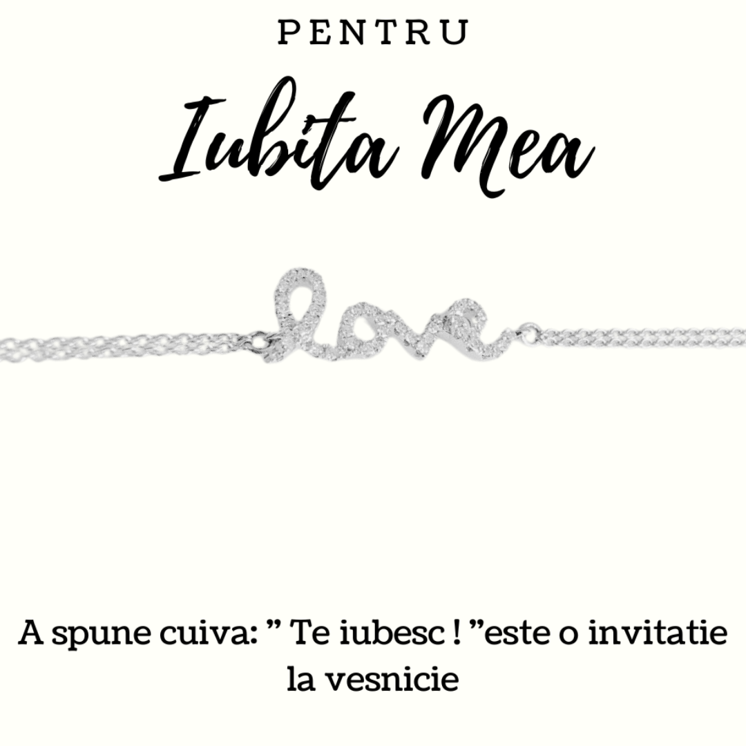 Bratara din argint 925 cu scris LOVE Bratara Lasardo Gioielli
