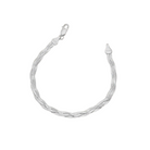 Bratara plata Herringbone impletita din argint 925 rodiat 6 mm Colier Lasardo Gioielli