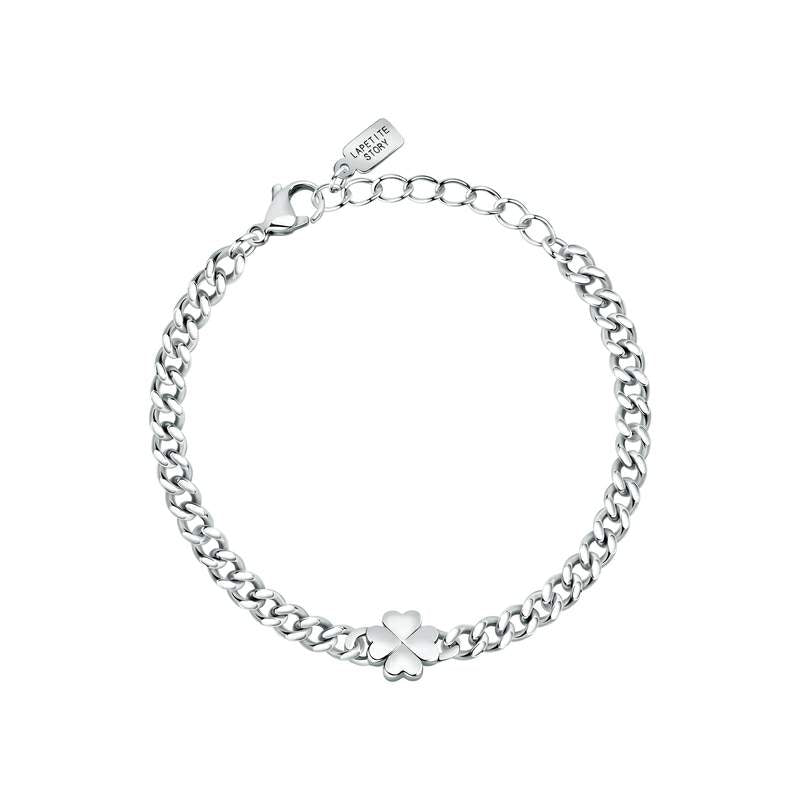 Bratara La Petite story cu zale si charm in forma de trifoi Bratara Lasardo Gioielli