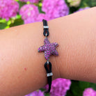 Bratara argint 925 rodiat cu stea de mare in diamante CZ albe micropave Bratara Lasardo Gioielli