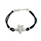 Bratara argint 925 rodiat cu stea de mare in diamante CZ albe micropave Bratara Lasardo Gioielli