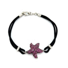 Bratara argint 925 rodiat cu stea de mare in diamante CZ albe micropave Bratara Lasardo Gioielli