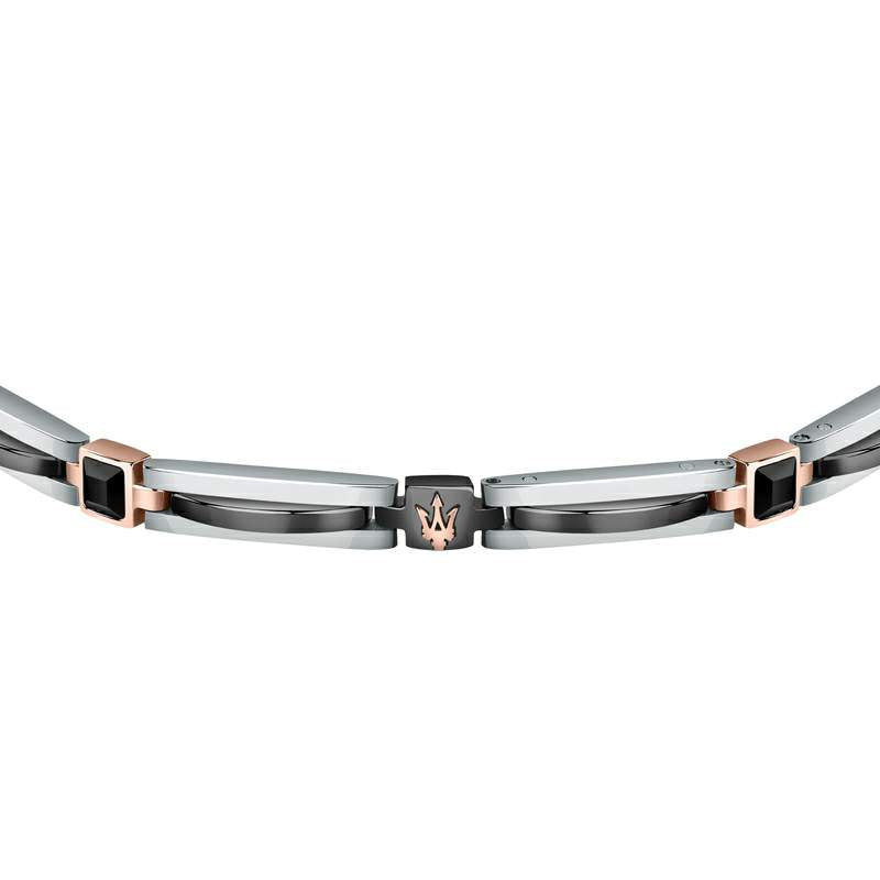 Bratara barbateasca Morellato colectia Ceramic cu diamante CZ negre Bratara Lasardo Gioielli