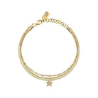 Bratara dubla aurie La Petite Story cu pandantiv stea Colier Lasardo Gioielli