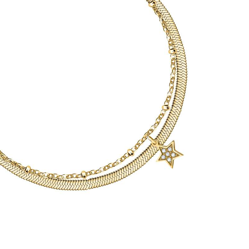 Bratara dubla aurie La Petite Story cu pandantiv stea Colier Lasardo Gioielli