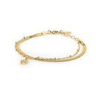 Bratara dubla aurie La Petite Story cu pandantiv stea Colier Lasardo Gioielli