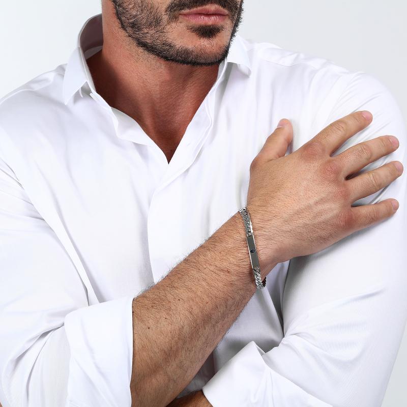 Bratara barbateasca Maserati din otel inoxidabil 316l hipoalergenic Bratara Lasardo Gioielli