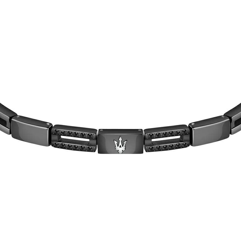 Bratara barbateasca Maserati colectia Ceramic cu diamante CZ negre Bratara Lasardo Gioielli