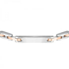 Bratara barbateasca Sector cu zale argintii si elemente rose gold Bratara Lasardo Gioielli