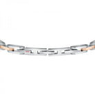 Bratara barbateasca Sector cu zale argintii si elemente rose gold Bratara Lasardo Gioielli