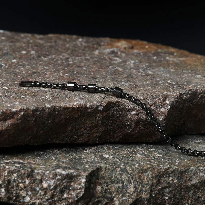 Bratara barbateasca Sector neagra colectia Premium Bratara Lasardo Gioielli