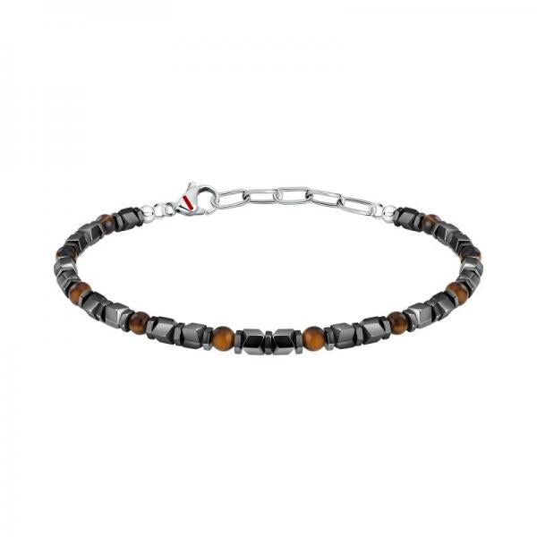 Bratara barbateasca Sector cu hematite si ochi de tigru Bratara Lasardo Gioielli