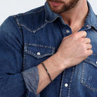 Bratara barbateasca Sector cu hematite si ochi de tigru Bratara Lasardo Gioielli