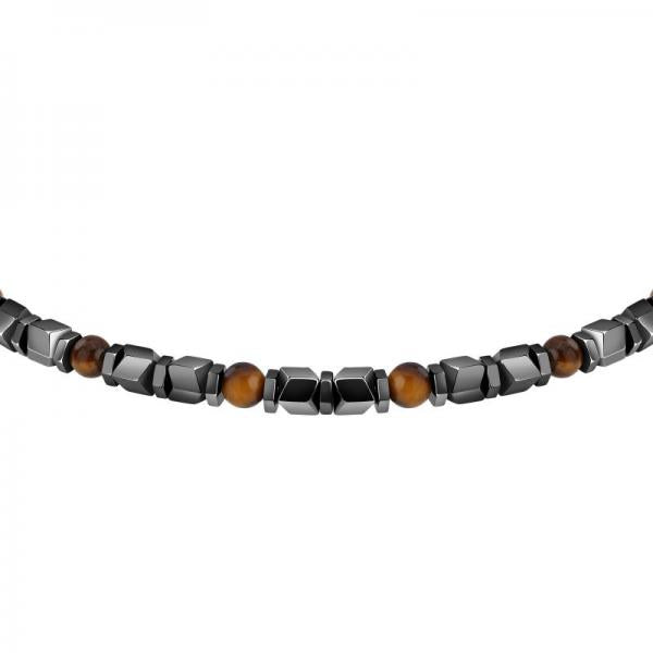 Bratara barbateasca Sector cu hematite si ochi de tigru Bratara Lasardo Gioielli