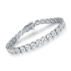 Bratara Tennis Argint 925 Rodiat 0.5 cm cu Diamante CZ Albe Round Cut Bratara Lasardo Gioielli