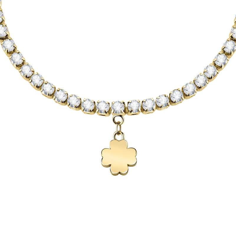 Bratara La Petite Story rodiata auriu cu charm trifoi Bratara Lasardo Gioielli