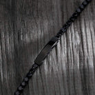 Bratara Tennis barbateasca Sector cu Diamante CZ negre si placuta Bratara Lasardo Gioielli