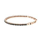 Bratara Tennis barbateasca Maserati din otel inoxidabil rodiat rose gold cu Diamante CZ negre Bratara Lasardo Gioielli