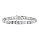 Bratara Tennis din argint 925 rodiat cu pietre Moissanite Asscher Cut 4mm Bratara Lasardo Gioielli