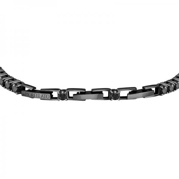 Bratara Tennis Morellato cu pumnal din argint 925 rodiat cu diamante CZ negre Bratara Lasardo Gioielli